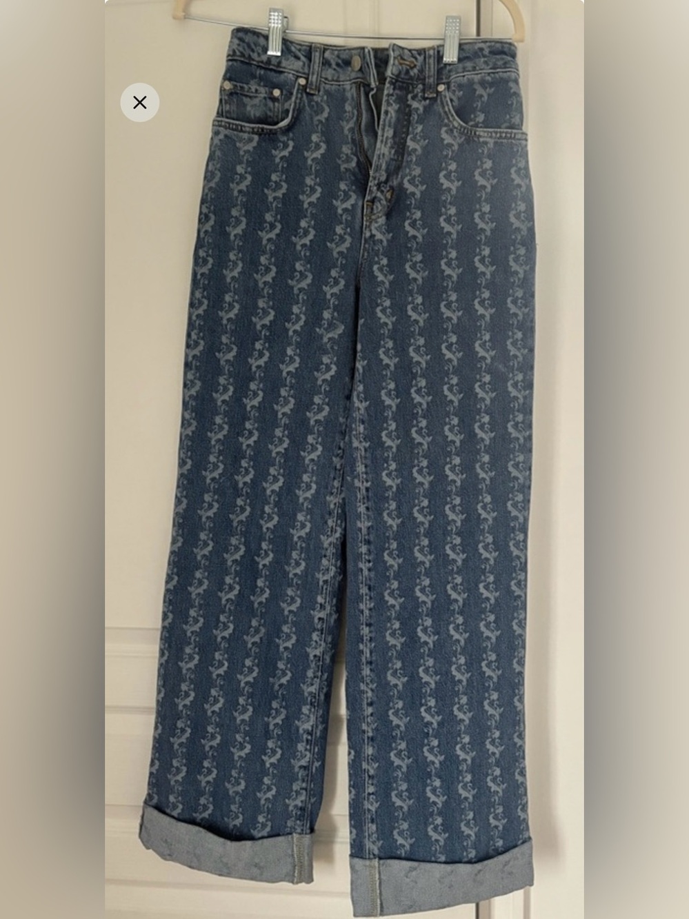 Anthro | Pilcro The Austyn High Rise Wide Leg Cuffed Jeans | Sz 29 | - Picture 4 of 8
